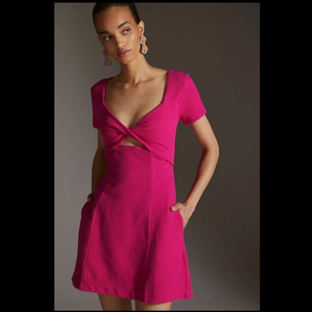 🌟LAST ONE🌟 Anthropologie NWT Maeve Cut-Out Mini Dress Size XL. - Picture 4 of 9